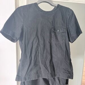 Sacai grey denim top